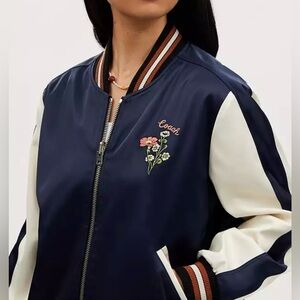 NWT Coach outlet item Reversible Floral Print Signature Souvenir Jacket